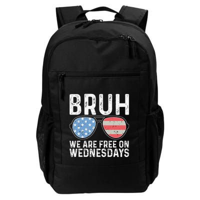Bruh We Are Free On Wednesdays Joe Biden Vintage Backpack