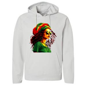 Black Women Afro American Juneteenth Women Afrocentric Performance Fleece Hoodie