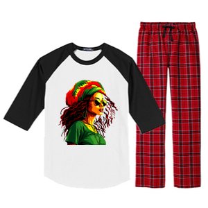 Black Women Afro American Juneteenth Women Afrocentric Raglan Sleeve Pajama Set