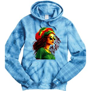 Black Women Afro American Juneteenth Women Afrocentric Tie Dye Hoodie