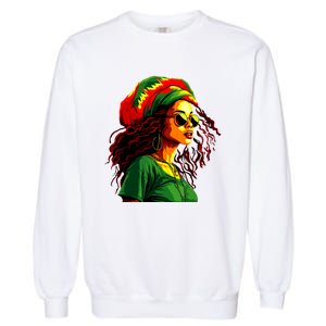 Black Women Afro American Juneteenth Women Afrocentric Garment-Dyed Sweatshirt