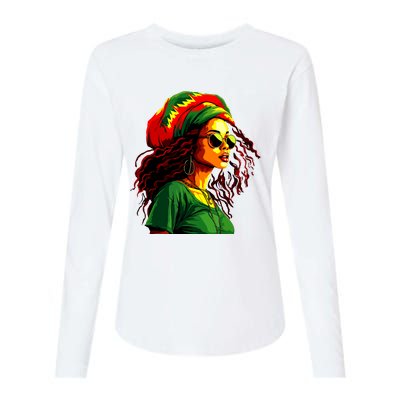 Black Women Afro American Juneteenth Women Afrocentric Womens Cotton Relaxed Long Sleeve T-Shirt