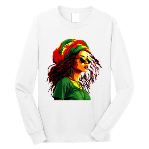 Black Women Afro American Juneteenth Women Afrocentric Long Sleeve Shirt