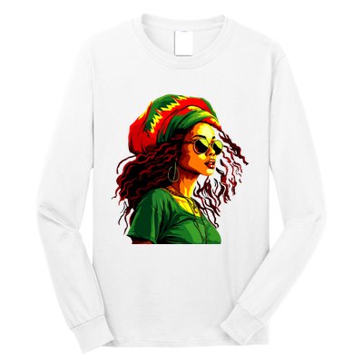 Black Women Afro American Juneteenth Women Afrocentric Long Sleeve Shirt