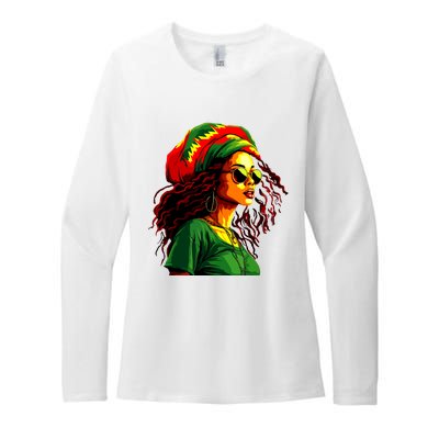 Black Women Afro American Juneteenth Women Afrocentric Womens CVC Long Sleeve Shirt