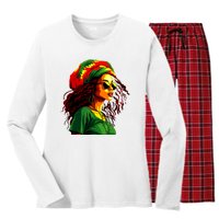 Black Women Afro American Juneteenth Women Afrocentric Women's Long Sleeve Flannel Pajama Set 