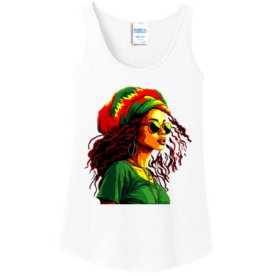 Black Women Afro American Juneteenth Women Afrocentric Ladies Essential Tank