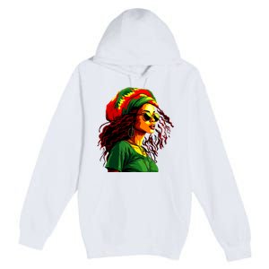 Black Women Afro American Juneteenth Women Afrocentric Premium Pullover Hoodie