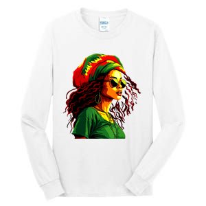 Black Women Afro American Juneteenth Women Afrocentric Tall Long Sleeve T-Shirt