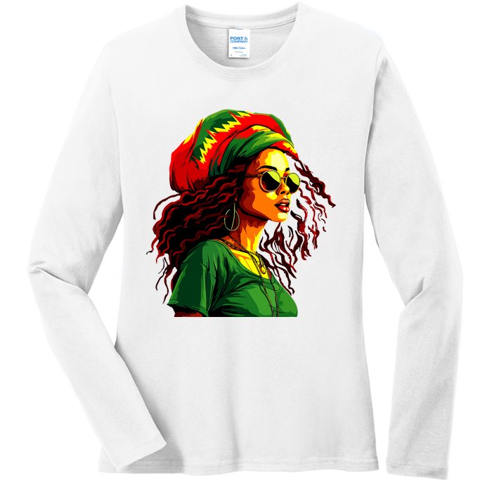 Black Women Afro American Juneteenth Women Afrocentric Ladies Long Sleeve Shirt