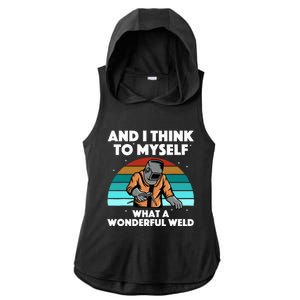 Best Welding Art Migtig Welding Metal Welder Ladies PosiCharge Tri-Blend Wicking Draft Hoodie Tank