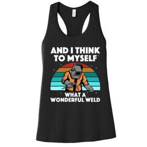 Best Welding Art Migtig Welding Metal Welder Women's Racerback Tank