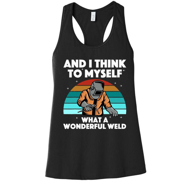 Best Welding Art Migtig Welding Metal Welder Women's Racerback Tank