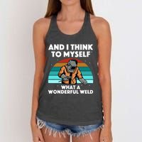 Best Welding Art Migtig Welding Metal Welder Women's Knotted Racerback Tank