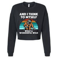 Best Welding Art Migtig Welding Metal Welder Cropped Pullover Crew