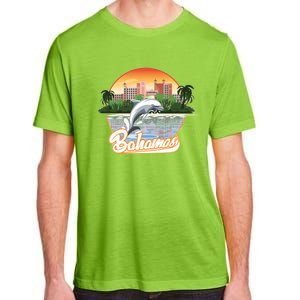 Bahamas With A Playing Dolphin And Hotels Adult ChromaSoft Performance T-Shirt