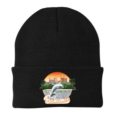 Bahamas With A Playing Dolphin And Hotels Beanie