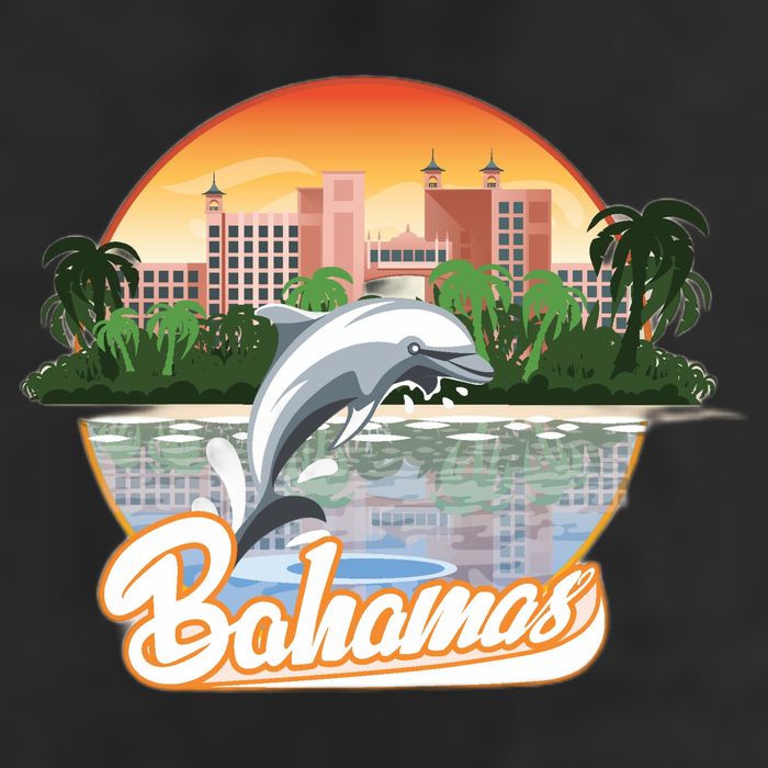 Bahamas With A Playing Dolphin And Hotels Golf Towel