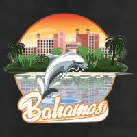 Bahamas With A Playing Dolphin And Hotels Microfiber Hand Towel