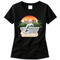 Bahamas With A Playing Dolphin And Hotels Womens T-Shirt