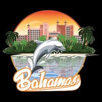 Bahamas With A Playing Dolphin And Hotels Womens T-Shirt