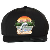 Bahamas With A Playing Dolphin And Hotels Wool Snapback Cap
