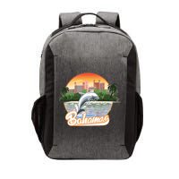 Bahamas With A Playing Dolphin And Hotels Vector Backpack