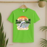 Bahamas With A Playing Dolphin And Hotels T-Shirt