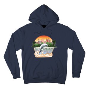 Bahamas With A Playing Dolphin And Hotels Hoodie