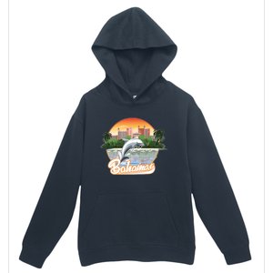 Bahamas With A Playing Dolphin And Hotels Urban Pullover Hoodie