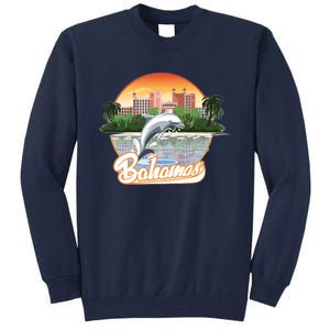 Bahamas With A Playing Dolphin And Hotels Tall Sweatshirt