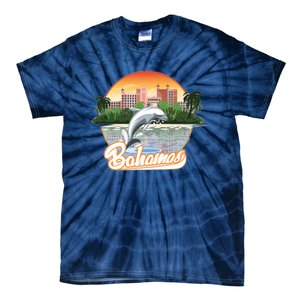 Bahamas With A Playing Dolphin And Hotels Tie-Dye T-Shirt