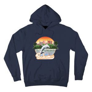 Bahamas With A Playing Dolphin And Hotels Tall Hoodie