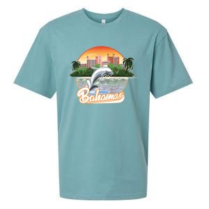 Bahamas With A Playing Dolphin And Hotels Sueded Cloud Jersey T-Shirt