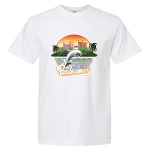 Bahamas With A Playing Dolphin And Hotels Garment-Dyed Heavyweight T-Shirt