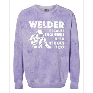 Best Welding Art Dad MIG/TIG Welder Lover Metal Workers Colorblast Crewneck Sweatshirt