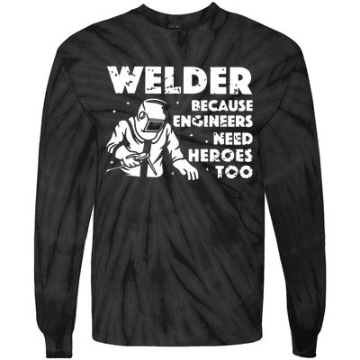 Best Welding Art Dad MIG/TIG Welder Lover Metal Workers Tie-Dye Long Sleeve Shirt