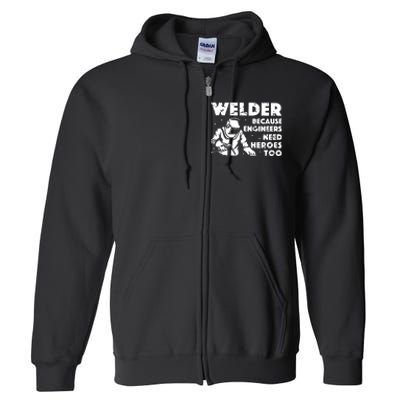 Best Welding Art Dad MIG/TIG Welder Lover Metal Workers Full Zip Hoodie