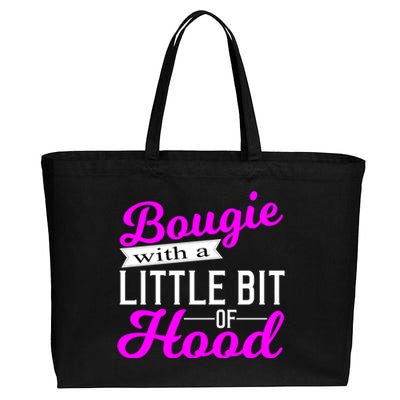 Bougie With A Little Bit Of Hood Proud Melanin Gift Cool Gift Cotton Canvas Jumbo Tote