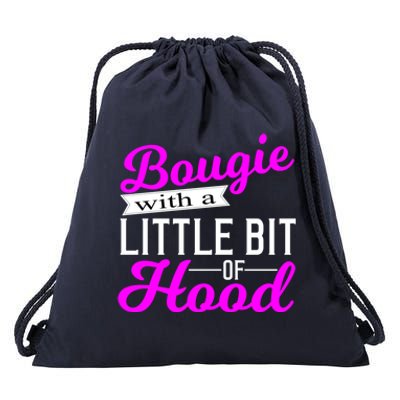 Bougie With A Little Bit Of Hood Proud Melanin Gift Cool Gift Drawstring Bag