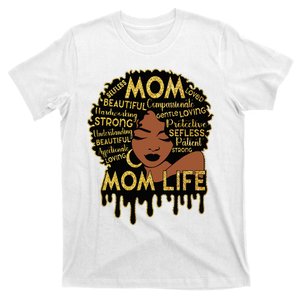 Black Women African American Black Mom Life T-Shirt