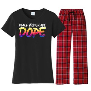 Black Women Are Dope Black History Month Afrocentric Women's Flannel Pajama Set