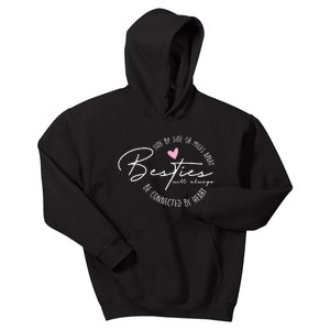 Besties Will Always Be Connected By Heart Bff Best Friends Kids Hoodie