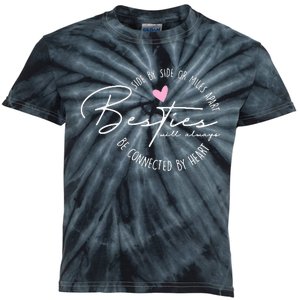 Besties Will Always Be Connected By Heart Bff Best Friends Kids Tie-Dye T-Shirt