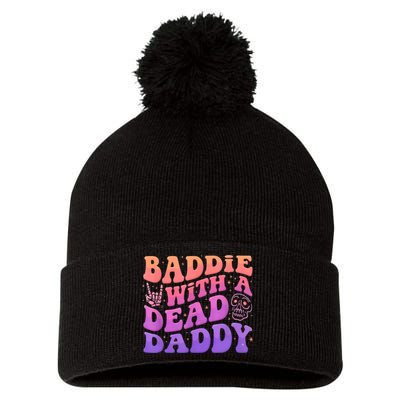 Baddie With A Dead Daddy  Pom Pom 12in Knit Beanie