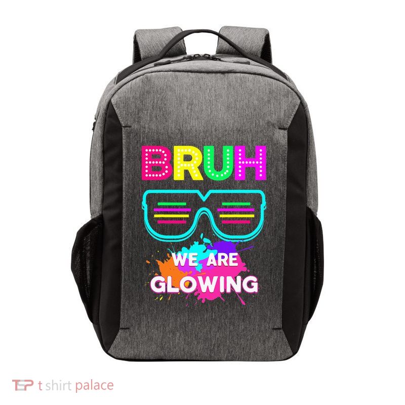 Bruh We Are Glowing In My Glowing Era Group Team Tie Dye Vector Backpack