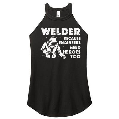 Best Welding Art Dad MIGTIG Welder Lover Metal Workers Women’s Perfect Tri Rocker Tank