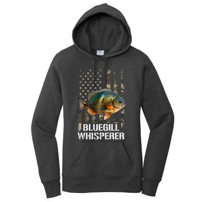 Bluegill Whisperer American Flag Women's Pullover Hoodie