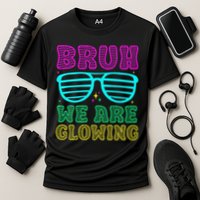 Bruh We Are Glowing Hello Summer Vacation Trips Cooling Performance Crew T-Shirt