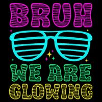 Bruh We Are Glowing Hello Summer Vacation Trips 7-Panel Snapback Hat
